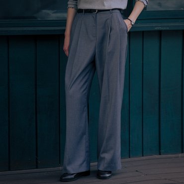 틸아이다이 Belt set wide slacks TIFA01PT01_Gray