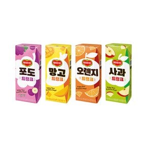 드링크팩 4가지맛 (사과 망고 오렌지 포도) 190mL x 4개