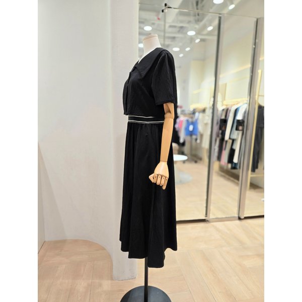 [부산점] 플라스틱아일래드 허리밴딩 카라 원피스(PR2WO512)