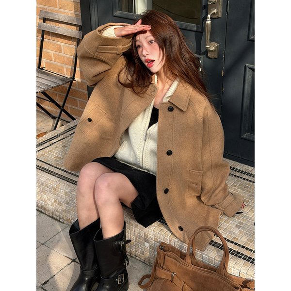 [지구 PICK] WOOL RAGLAN OVER-FIT COAT_BEIGE