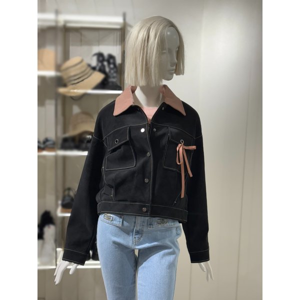 [파주점] 카라배색 페이크레더자켓 (ER4TZ400)