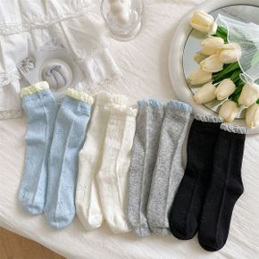여름 시스루 벌룬 리본 중목양말 DK 1010421_P433650955