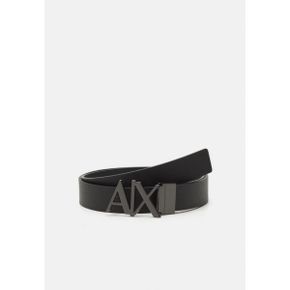 Armani Exchange 아르마니 익스체인지 리버서블 플레이트 벨트 유니섹스 - 검정/팬텀 7073044