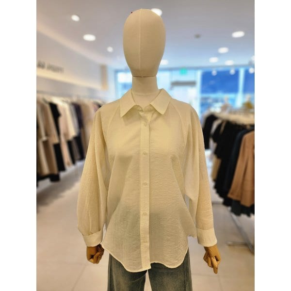 [여주점] [JJ 지고트] 여성 루즈핏 링클 래글런 블라우스 GS4M0BL941