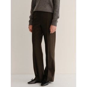 wool boot cut pants (melange khaki)