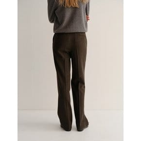 wool boot cut pants (melange khaki)