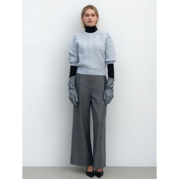 울혼방 터틀넥 탑_블랙