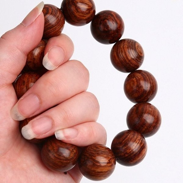 백단향 수제품 핸드메이드 나무팔찌 고급 염주팔찌 소품 장식 팔찌 (WFJETXM)