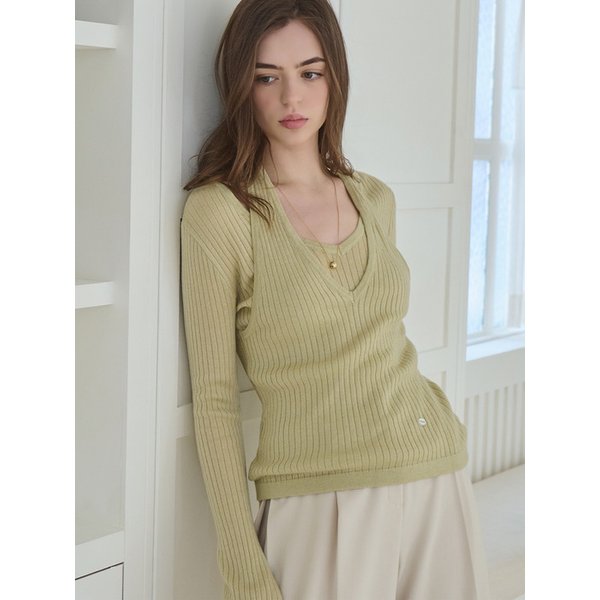 Halter neck layered knit_4 Colors