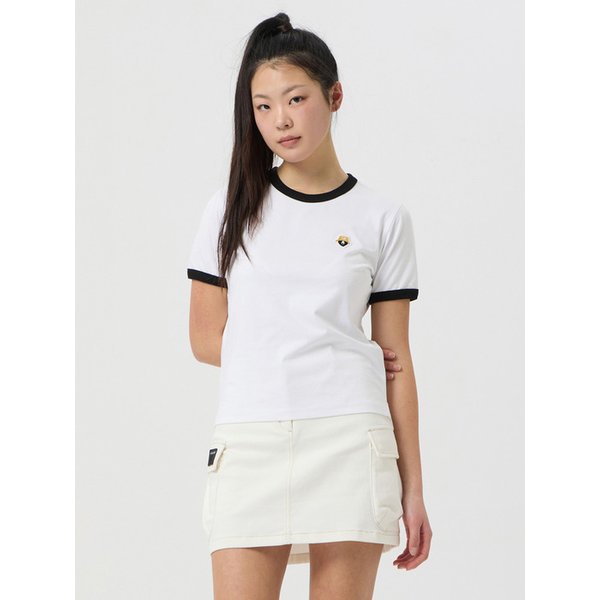 (WOMEN) Ringer Short-Sleeve Round T-Shirt_G5TAM25125WHX