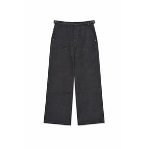 Western boots cut work pants / Charcoal