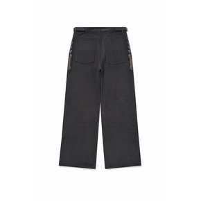 Western boots cut work pants / Charcoal