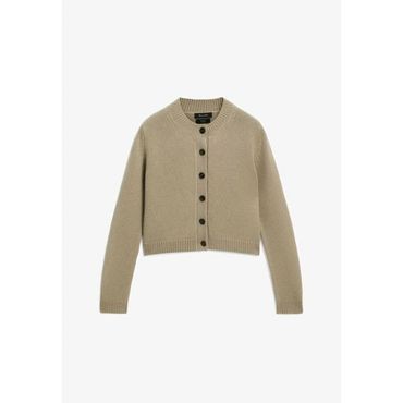 이스퀘어 5163000 Massimo Dutti CROPPED - Cardigan light brown