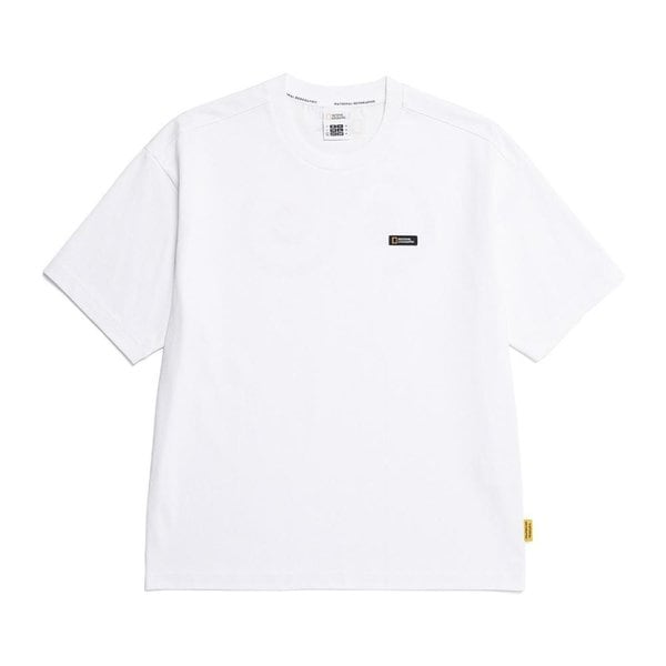 [여주점] N252UTS071 리젠 써클 그래픽 세미오버핏 반팔 티셔츠 WHITE