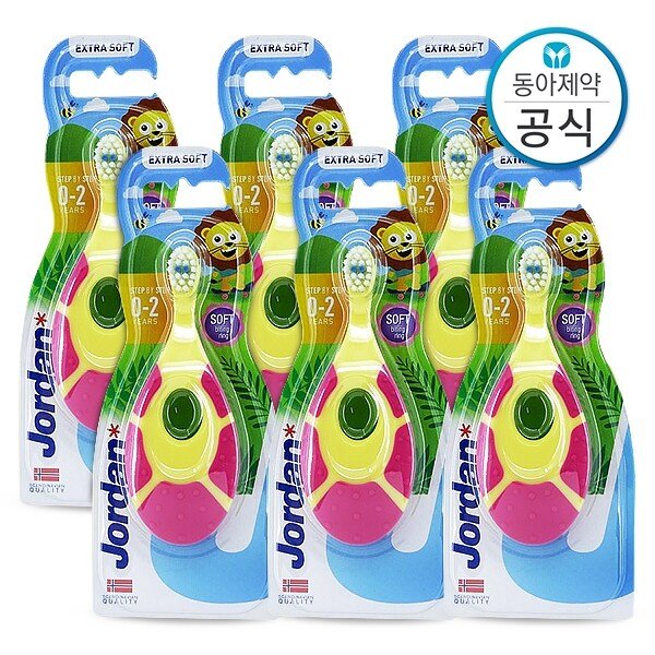 유아칫솔 또는 어린이칫솔 스텝 1-4단계 6개