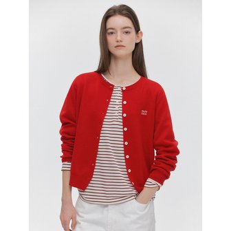 마리끌레르 베이직 로고 컬러 블록 가디건(MAGAKC11MRD)