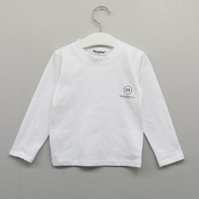 아동 키즈 주니어 M 라운드 스판 티셔츠(흰색/검정) 유치원 초등학생 행사 단체