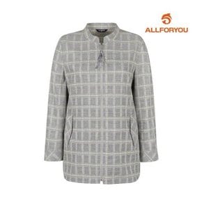 [정상가 398000원] 린넨 체크 라운드자켓 [L여름 여성] ALKKL3111-GRAY