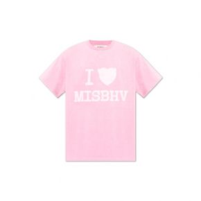 미스비헤이브 티셔츠 위드 로고 - 241M108 0-WASHED PINK