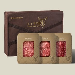 [바로배송][냉장] 1++No9등급 투뿔 한우 혼합 4호 선물세트 900g (등심 300g/국거리 300g/불고기 300g)