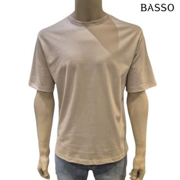 바쏘 세미오버핏 라운드티셔츠 BSY2KR61