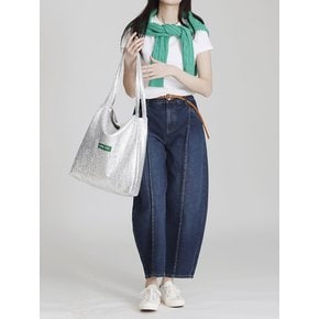 무심한듯 박시한 쇼퍼백 53 윤슬 텍스쳐 - silver