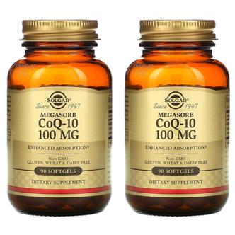 솔가 미국직구 Solgar 솔가 메가소브 코큐텐 100mg 90소프트젤 2팩