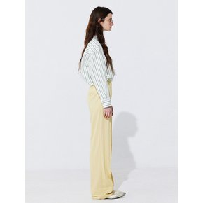 Belted Straight Trousers_Yellow