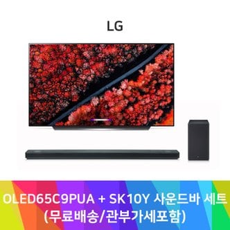 LG [해외직구][무료배송][관세/설치비포함]LG전자 OLED65C9P + SK10Y 사운드바 세트