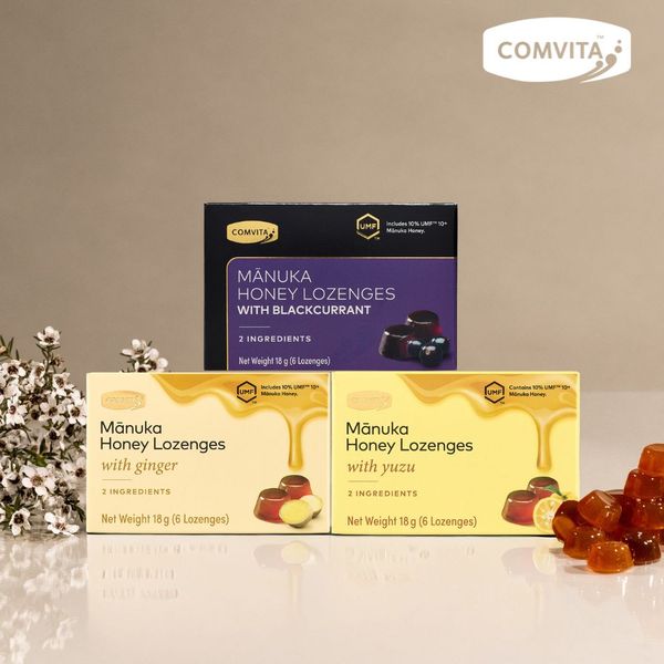 마누카꿀캔디 로젠지 3종(블랙커런트, 유자, 진저 6개입 3박스)