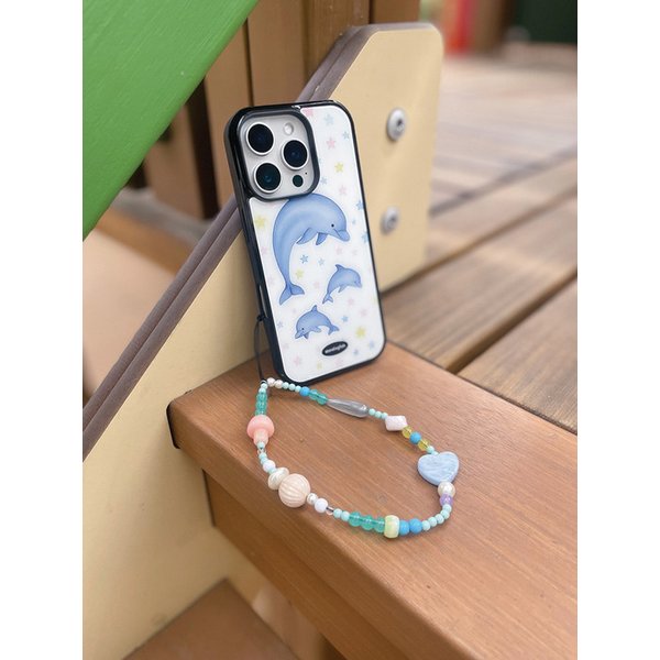 [+S25 시리즈] dolphin&baby star phone case_glossy