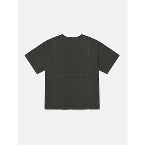 Starry pigment half T-shirts / Black charcoal