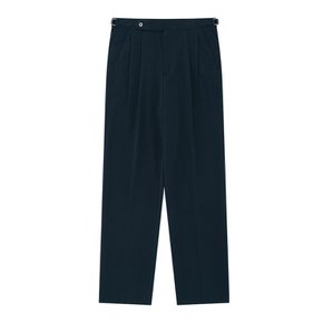 Cotton peach finish 2Pleats relaxed Chino (Navy)