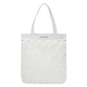 TRANSPARENT MESH FLORAL TOTE BAG_V21B5BG672_WH