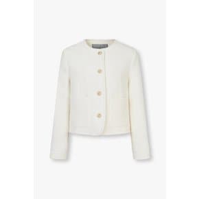 [부산점] [지컷]라운드 넥 부클 트위드 자켓  7224310001