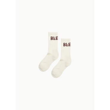 샵아모멘토 블레스 25FW Tennis Socks, Ecru