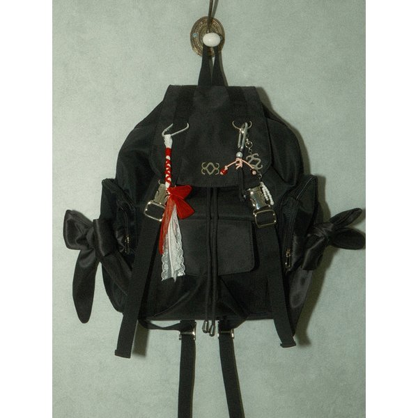 [6차/Nylon] Bow Backpack (Black)