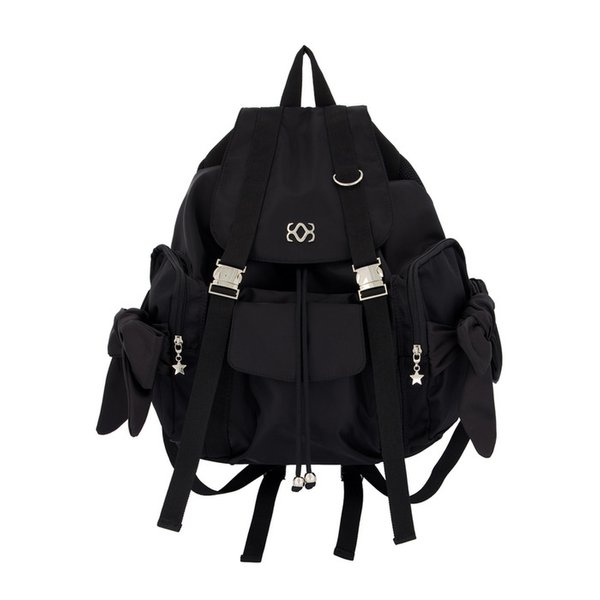 [6차/Nylon] Bow Backpack (Black)