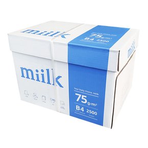 밀크 B4용지 B4 복사용지 75g 2500매 1BOX