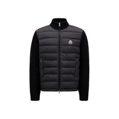 패딩 코튼 집업 가디건 블랙 - 24SS Moncler Padded Cotton Zip-Up Cardigan Black - 2