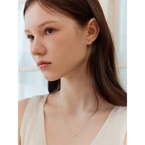 [진주귀걸이 2종 증정] Clear trio line earring