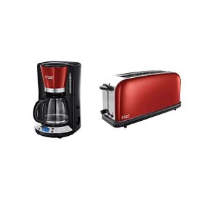 독일 러셀홉스 토스터기 1329068 Russell Hobbs Colours 디지털 Coffee 머신 레드 1.25 L G라스s