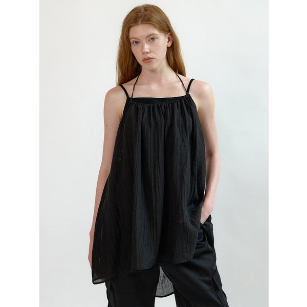 Tencel Wrinkle Sleeveless_Black