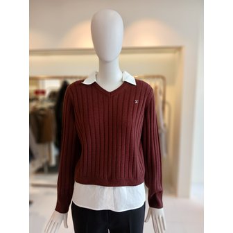 CC콜렉트 [여주점] 씨씨콜렉트 셔츠카라브이넥니트 E261ksk112