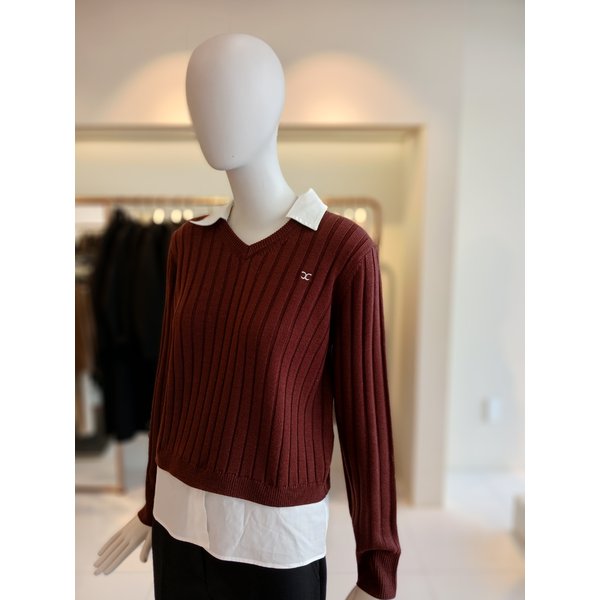 [여주점] 씨씨콜렉트 셔츠카라브이넥니트 E261ksk112