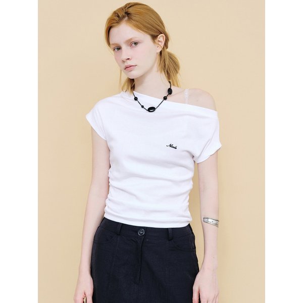OFF SHOULDER BOAT NECK TOP_BLACK