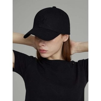 메종246 [6차 리오더] WOMEN SIGNITURE BIGLOGO OVERFIT BALLCAP BLACK