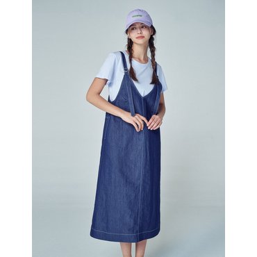 이너프타임 DENIM OVERALL DRESS