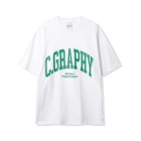 C.GRAPHY 아치로고 반소매 티셔츠-화이트 (CBEUUTS0090)