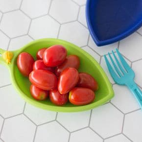 국산 실리콘 나뭇잎 간식 접시 그릇 컬러랜덤 2P세트